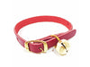 Collar cuero gato cascabel Nº 1